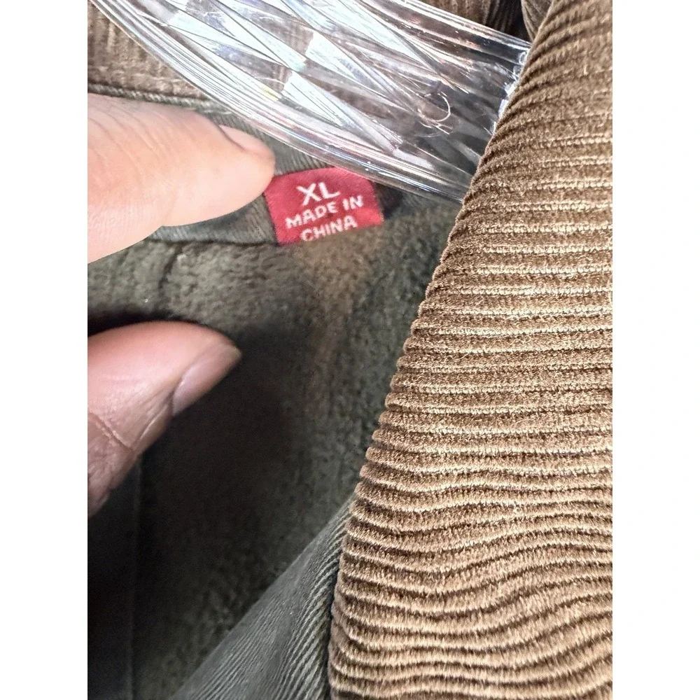 Levi's Canvas Utility Jacket Corduroy Collar Lined Men's XL Green Detroit Style - Picture 4 of 14
